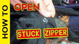 How to open stuck zipper with Blaster