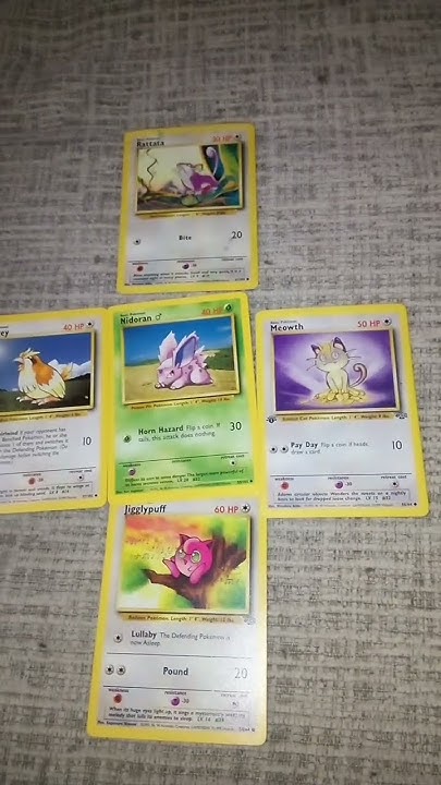 rattata-meowth-nidoran-pidgey-jigglypuff-1990s-pokemon-cards-1996