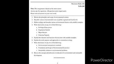 IGNOU ASSIGNMENT# SOLVE PAPER#2021 JAN AND JUN# SESSION FREE MSCENV