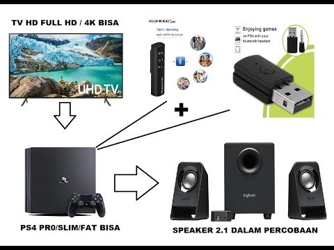 Cara koneksi PS4 via Bluetooth speaker/Home Theater.  AMAZING SOUND SOLUTION