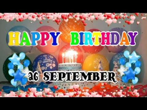 Happy Birthday September 26 September 26 Birthday Song YouTube Hqdefault
