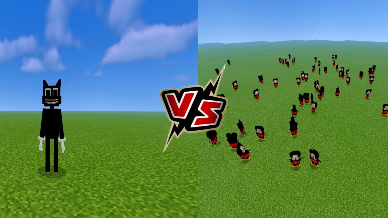 Mickey Mouse Vs Cartoon Cat Challenge | Minecraft PE | Abundance Vs courage?