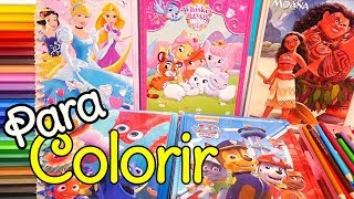 Desenhos para Colorir Moana, Patrulha Canina, Princesas Disney, Palace Pets -Brinquedonovelinhas