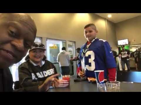 Young NY Giants Fan At First NFL Game: Giants At Oakland Raiders