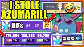 I Stole AZUMARILL from an AZUMARILL MAIN and DESTROYED 173,000 DAMAGE | Pokemon Unite