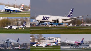 Przyloty i odloty samolotów - Lotnisko Chopina Warszawa - Plane Spotting at Chopin Airport #15 (4K)