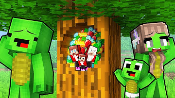 JJ Family Built a Secret TREE Base to Hide his RICHNESS from Mikey Family in Minecraft (Maizen)