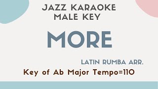 More - Medium Latin Jazz KARAOKE (Instrumental backing track) - male key