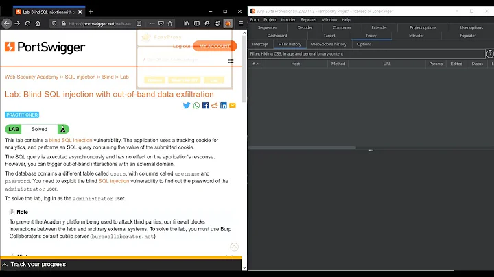 Blind SQL injection with out of band data exfiltration-Web Security Academy