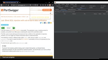 Blind SQL injection with out of band data exfiltration-Web Security Academy