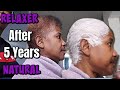 My Mom Gets A Relaxer After 5 Years Natural | She's Over It