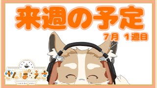 【雑談】来週の予定!!2024/7/1~【#Vtuber #さんぽらいぶ】