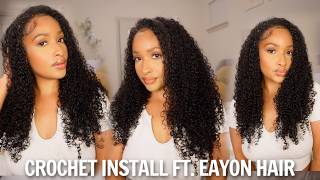 The Perfect Curly Flip-Over Style Using Crochet Hair | Eayon Hair