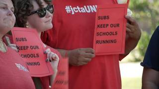 JCPS substitute teachers rally to have their pay restored
