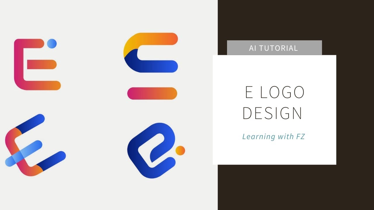 How to design E Alphabet 3D logo in Illustrator 2022 | 3D Alphabet Logo ...