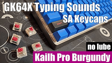 Typing Sounds Kailh Pro Switch Burgundy(Linear Switch)  no lube sa keycaps Keyboard[GK64x ]