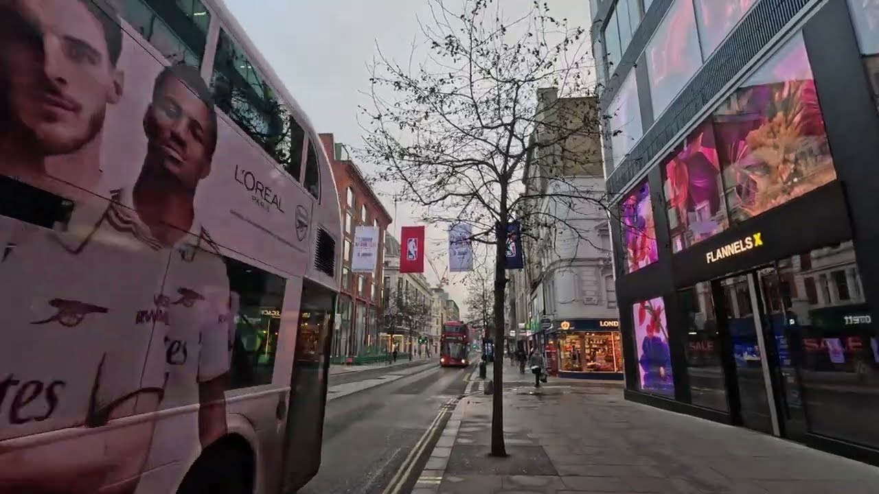 WALKING THROUGH EUROPE'S BUSIEST STREET--EMPTY LONDON OXFORD STREET