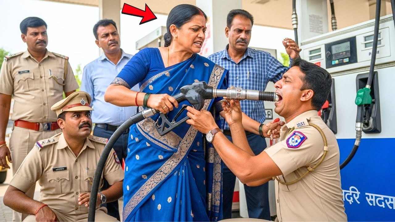 जब एसपी मैडम पेट्रोल पंप पहुँचीं — हाथ मिलाने का राज़ देखकर सबके होश उड़ गए!