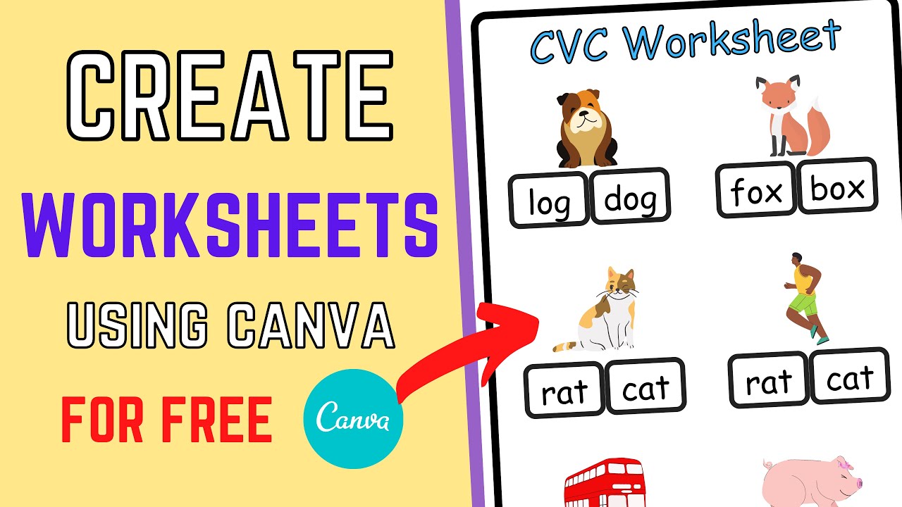 How To Create Worksheets Using Canva (FREE) - YouTube