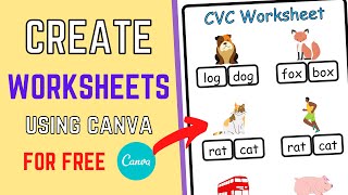 How To Create Worksheets Using Canva (FREE)