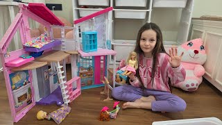BARBİE DOLL CHELSEA DREAM HOUSE VİDEOLARI! KIZ EVCİLİK BEBEK BAKMA OYUNU! 