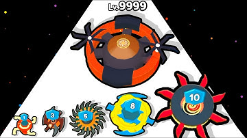 Spinner Evolution : Merge Spinners game in MAX LEVEL ⭐ Merge Simulator Battles