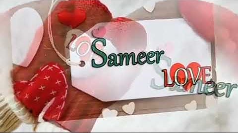 Sameer name love you romantic whatsapp status 💖 YouTube Rajwar status 😘