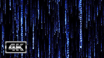 Dark Blue Matrix Code Rain 3D - 1 Hour Matrix Theme TV Screensaver and 4K Live Wallpaper