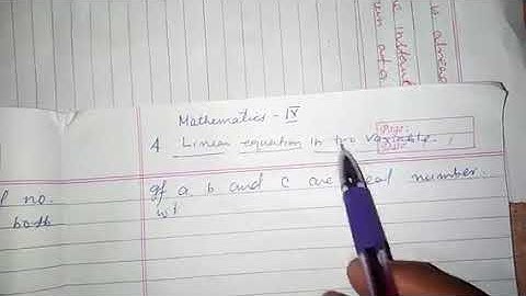Linear Equation in two variable PART - 01 BY  ( BIKASH SIR)
