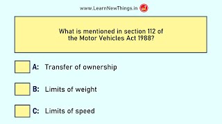 Indian Driving Licence Test Questions & Answers - Set 3/12 | RTO Exam | Learner's License screenshot 3