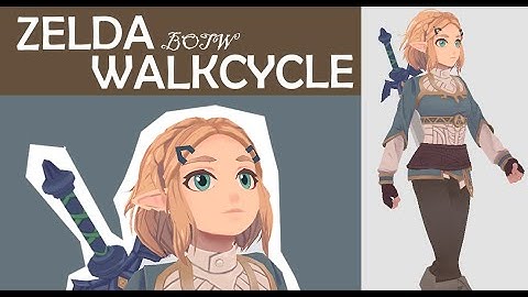 Zelda walk cycle animation Practice