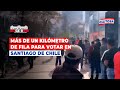 🔴🔵Segunda vuelta | Peruanos realizan más de 1 kilómetro de fila para votar en Santiago de Chile