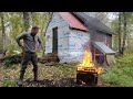 My Off Grid Homestead Catches Fire While Building a Bushcraft Road Through Swamp