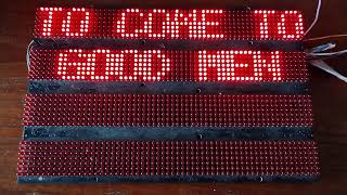 LED Matrix scrolling text experiment #3