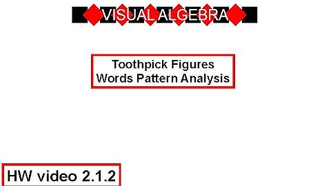HW 2.1.2 | Visual Algebra— Toothpick Figures - Words Pattern Analysis
