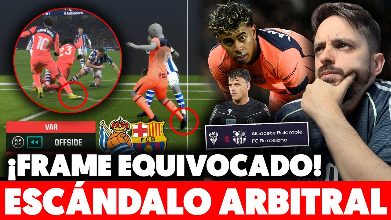 💥¡¡ESCÁNDALO ARBITRAL!! ERROR GRAVE del VAR contra el BARÇA ¡FRAME INCORRECTO! · ¡COPA vs ALBACETE!