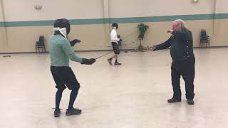 Counterattack with opposition. Small sword.
