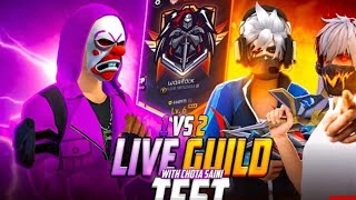 Free fire India player come fast guild trails live match room's live today free rooms 💝