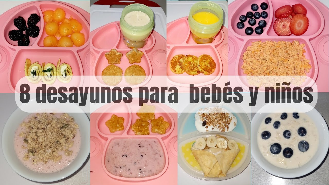 8 IDEAS DESAYUNOS PARA BEBÉS Y NIÑOS A PARTIR DE 1 AÑO, FÁCIL Y RAPIDO.  TODDLER BREAKFAST IDEAS - YouTube