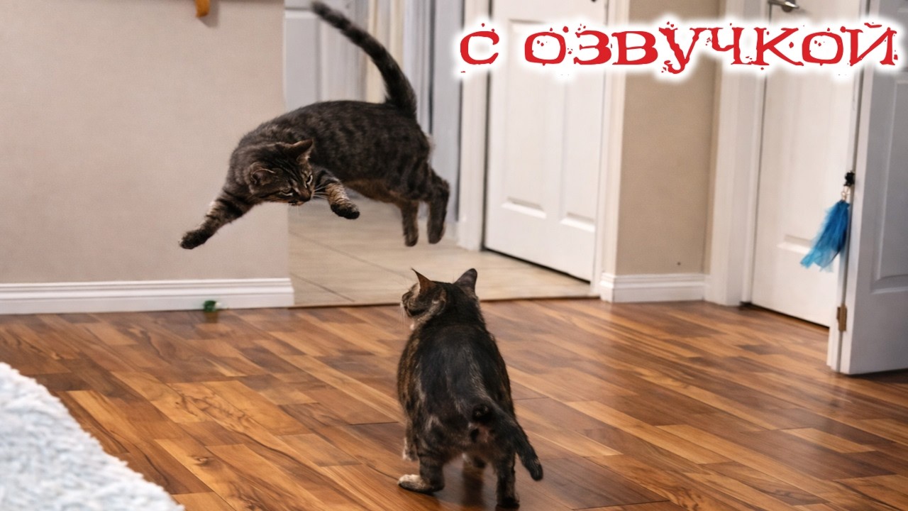 Приколы с котами! С ОЗВУЧКОЙ! Самые Смешные Животные 2026! СМЕШНЫЕ КОТЫ! Ржака!