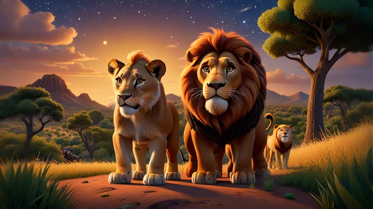 Four Laughing Lions Learn to Roar + More Nursery Rhymes & Kids Songs