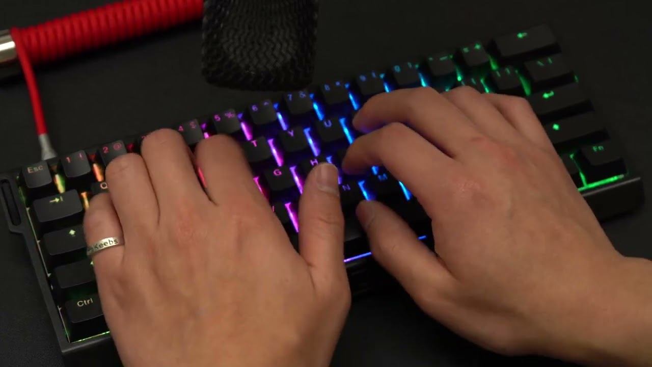 Wooting 60HE+　Jadeスイッチ Wooting 60HE+ with Gateron Magnetic Jade Switches - YouTube