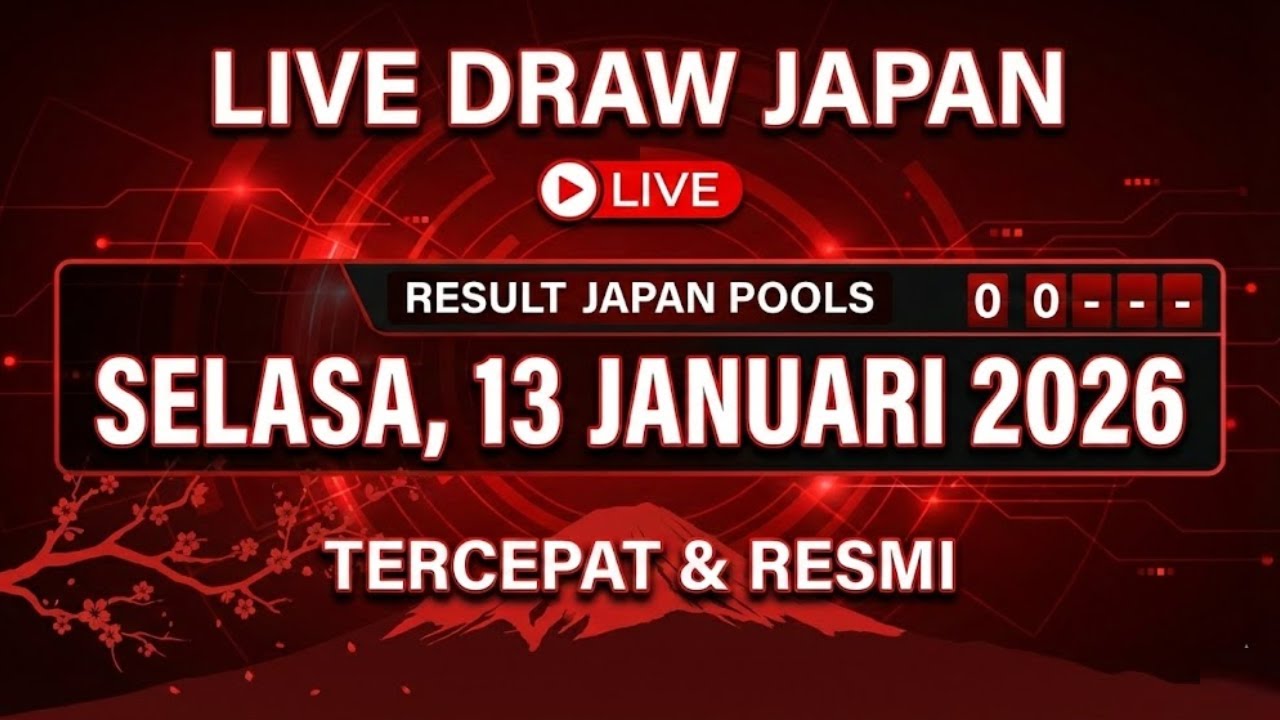 LIVE DRAW JAPAN HARI INI TERCEPAT | RESULT JAPAN POOLS - SELASA , 13 JANUARI 2026