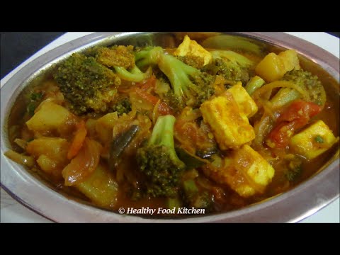 Aloo Broccoli Sabzi with Paneer-Potato Broccoli Curry Recipe in tamil -Broccoli Recipe in Tamil