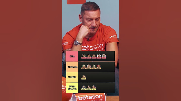 La TIER LIST di FRANCESCO TOTTI! 🔟