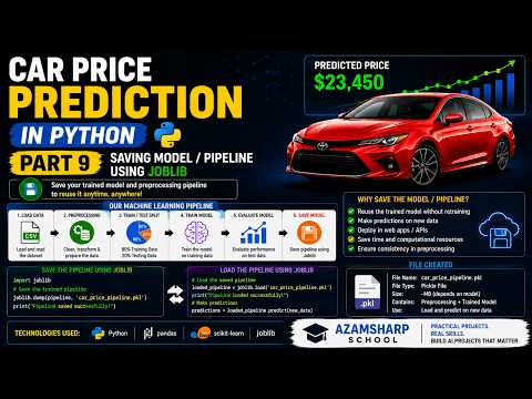 Car Price Prediction in Python Part 9 - Saving Model/Pipeline Using Joblib