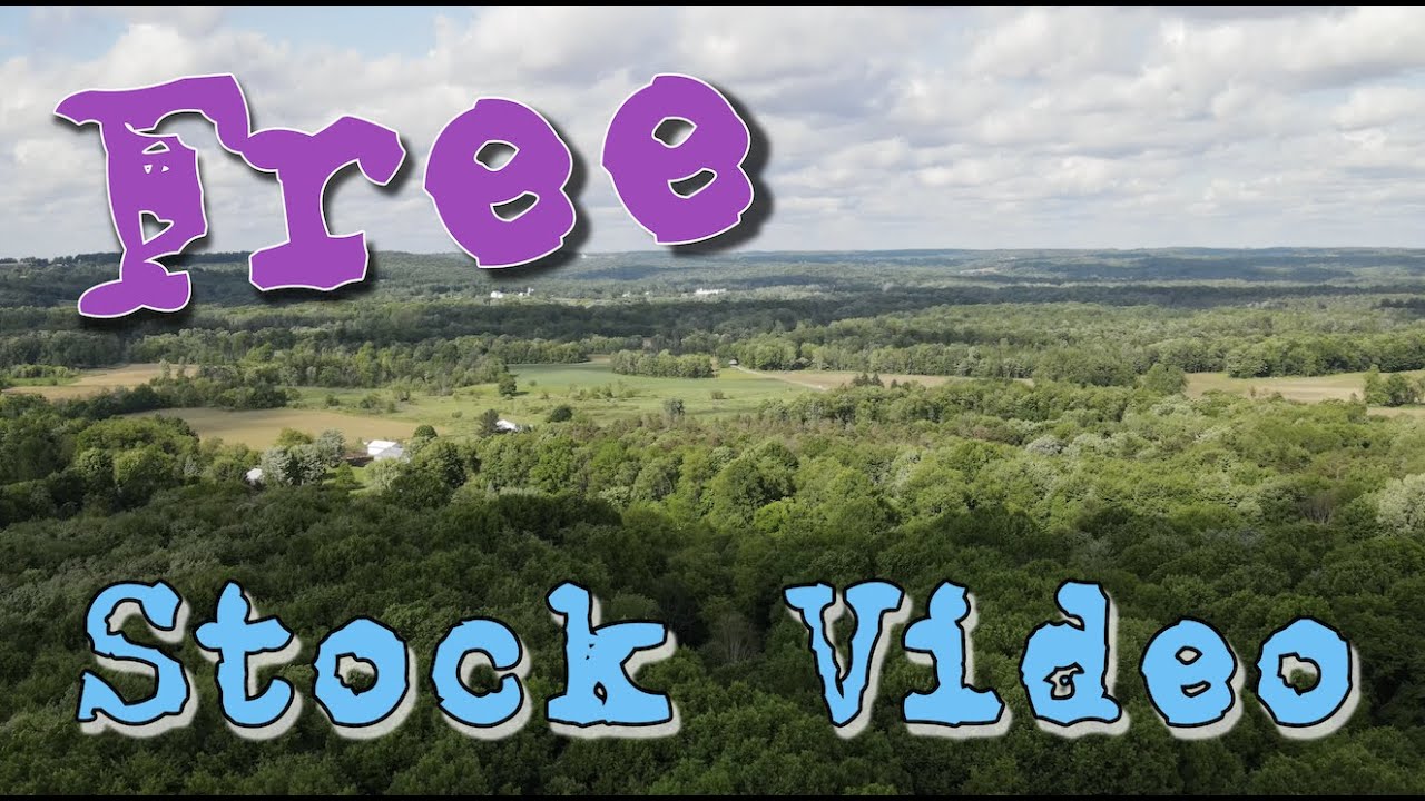 4K Stock Drone Footage Free - Takeoff Sunny Aerial Footage Green Trees farm field - Ungraded