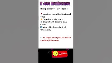 Salesforce Developer Job in North Carolina Oct 4, 2025