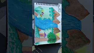 Beautiful Landscape Painting Tutorial for Beginner🎨#art #painting #youtubeshorts #shortsfeed #shorts