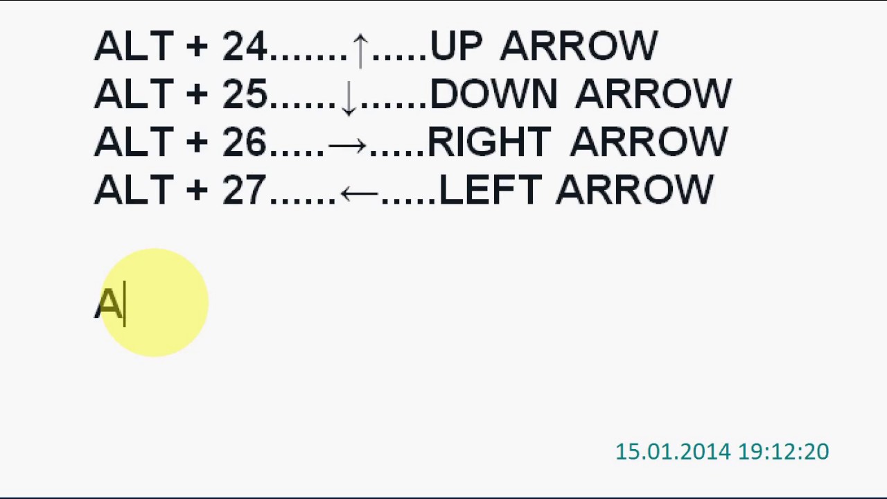 Shortcut For A Down Arrow In Microsoft Word Mac